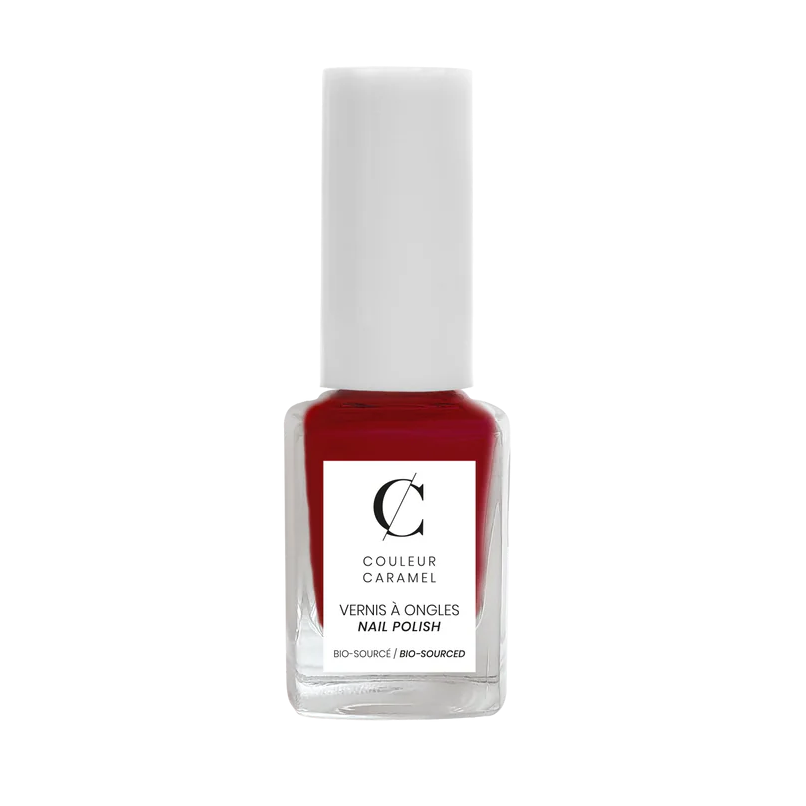 Couleur Caramel Bio Nagellak Poinsettia Red geeft rijke kleur