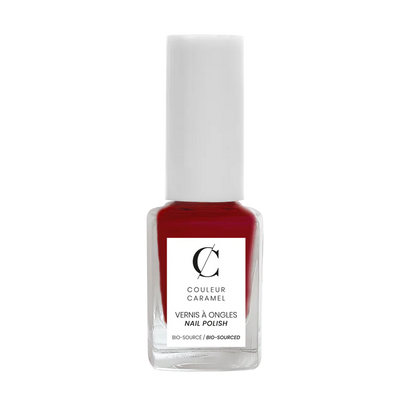 Couleur Caramel Organic Nail Polish Poinsettia Red gives a rich colour