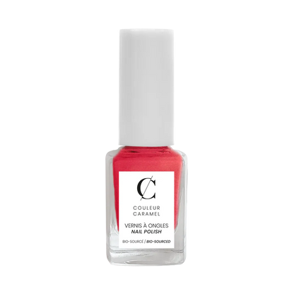 Le vernis à ongles bio Couleur Caramel Red Marrakech offre une couleur chaude