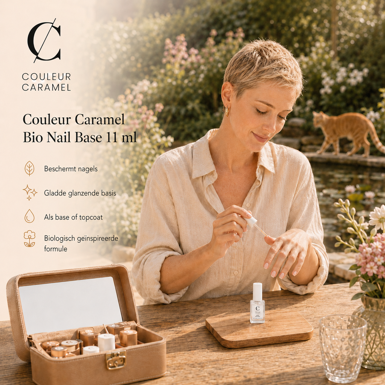 Couleur Caramel Bio Nail Base sfeerbeeld voor verzorgde nagels