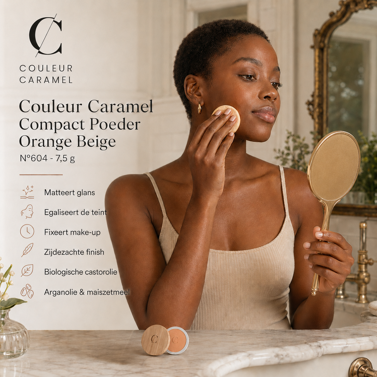 Couleur Caramel Compact Poeder Universal creëert rustige verzorgde teint