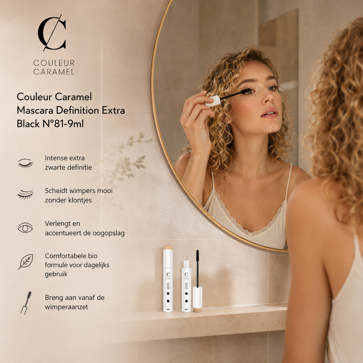 Couleur Caramel Mascara Definition Black creëert krachtige open blik