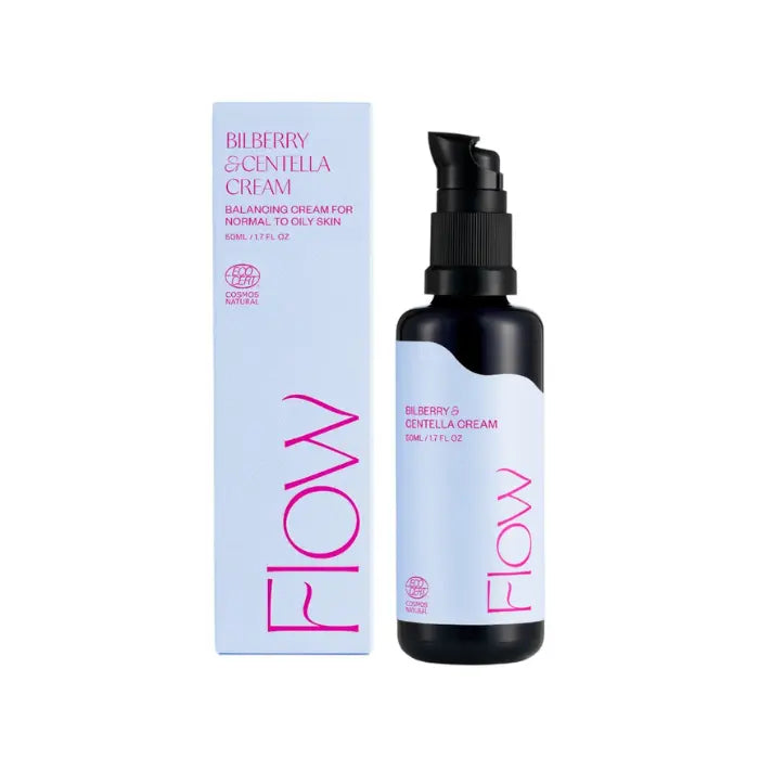 Flow Cosmetics Bilberry Centella Cream kalmeert onzuivere huid dagelijks
