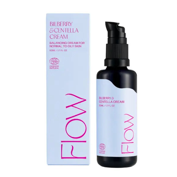 Flow Cosmetics Bilberry Centella Cream kalmeert onzuivere huid dagelijks