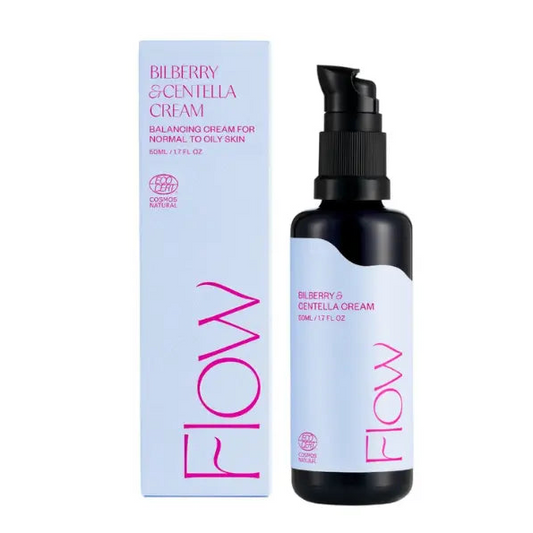 Flow Cosmetics Bilberry Centella Cream kalmeert onzuivere huid dagelijks