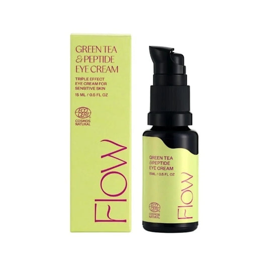 Flow Cosmetics oogcrème met groene thee en peptiden voor frisse, gehydrateerde en gladde oogcontour