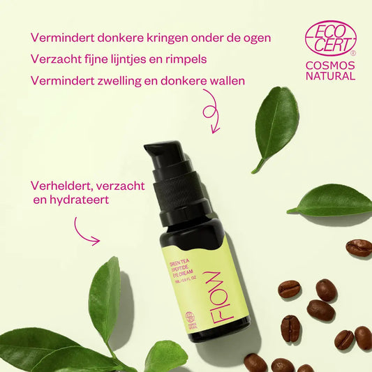 Crème contour des yeux au thé vert et aux peptides - Flow Cosmetics