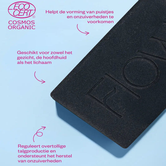 Nettoyant visage et corps détoxifiant à l'arbre à thé et au charbon - Flow Cosmetics