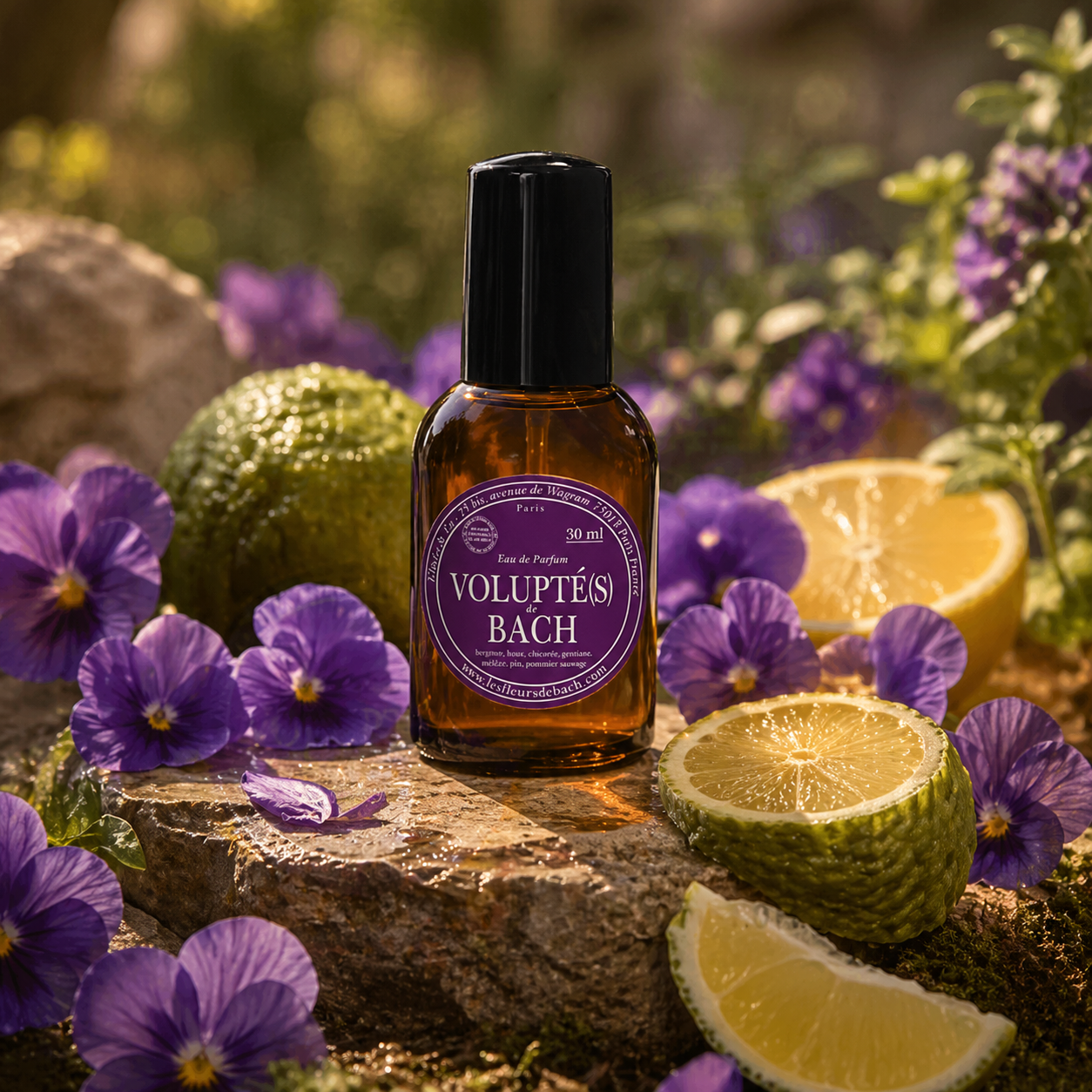 Les Fleur de Bach Volupté parfum viooltjes citrus bergamot natuurlijke geur