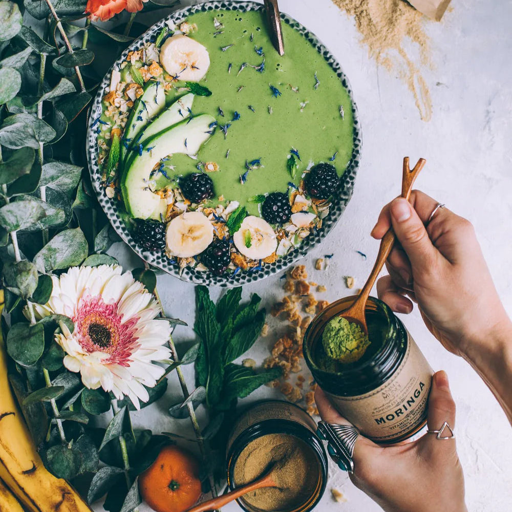  Detox: het ontgiftende effect komt van Moringa's vermogen om water te zuiveren. 