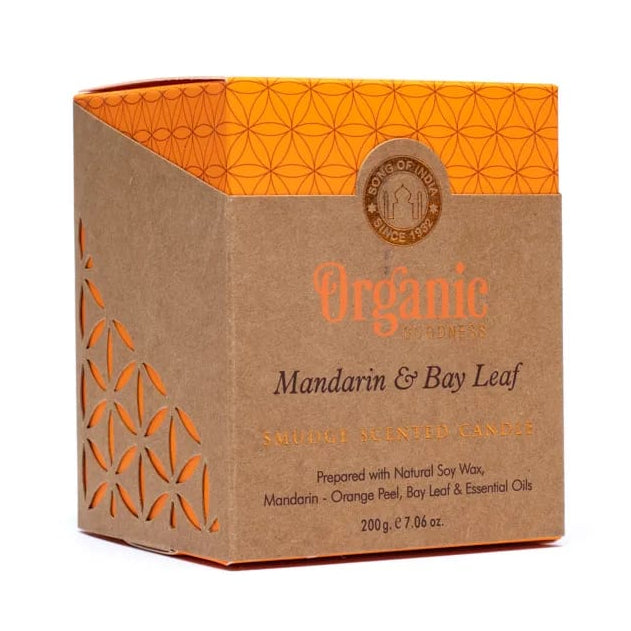 Organic Goodness Geurkaars Mandarijn & Laurierblad.