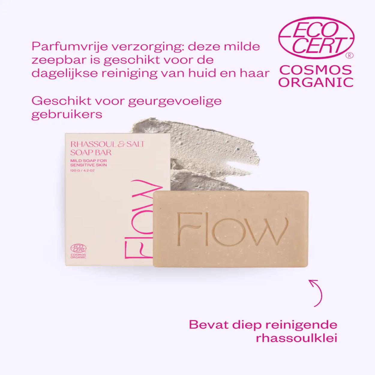 Flow Cosmetics-Rhassoul and Salt Hair and Body Soap