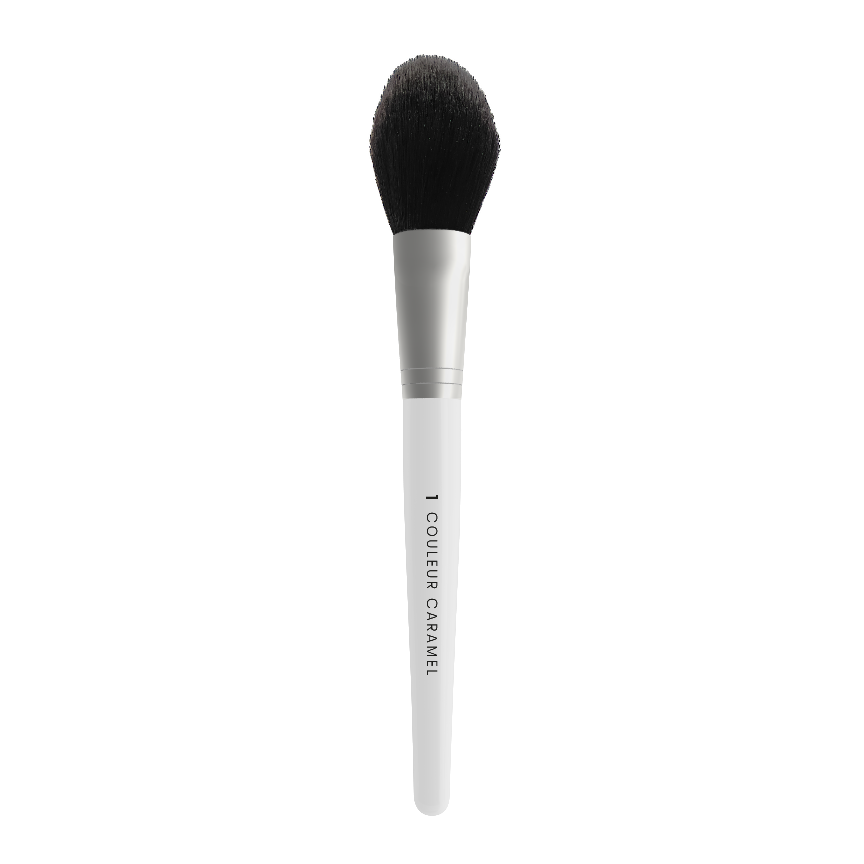 Deze prachtige Vegan poederpenseel van Couleur Caramel verdeelt compact poeders of los poeder. 