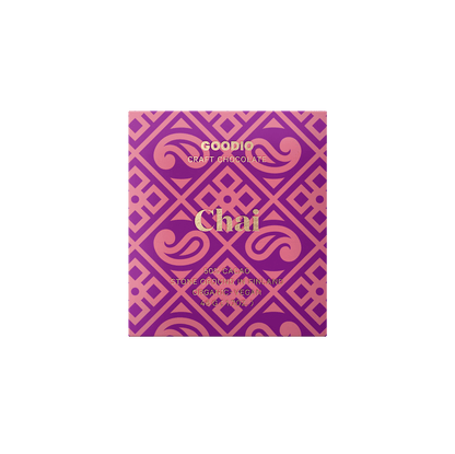 Tablette Goodio Chai 50% dans son emballage
