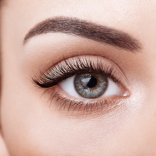 Sourcils dessinés avec le Crayon Sourcils Bio N°129 Châtain Foncé de Couleur Caramel