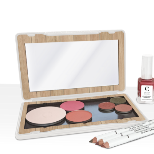 Palette métallique et magnétique, idéale pour ranger votre sélection de maquillage.