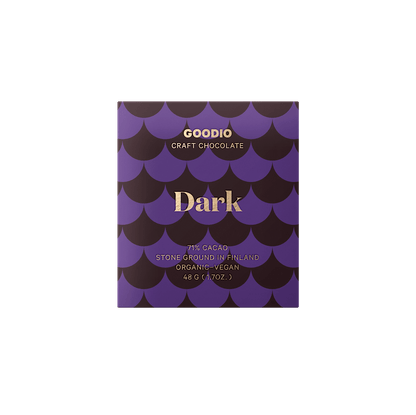 Tablette Goodio Noir 71% dans son emballage