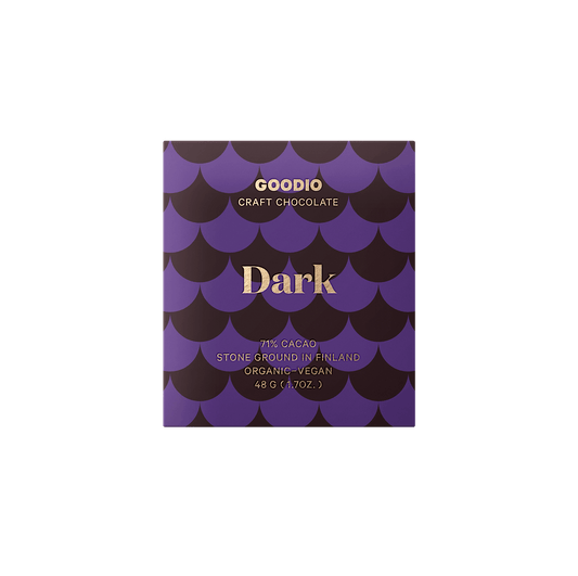 Tablette Goodio Noir 71% dans son emballage
