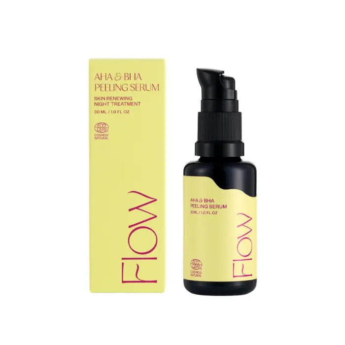 AHA BHA peeling serum fles verpakking exfoliatie glow huid