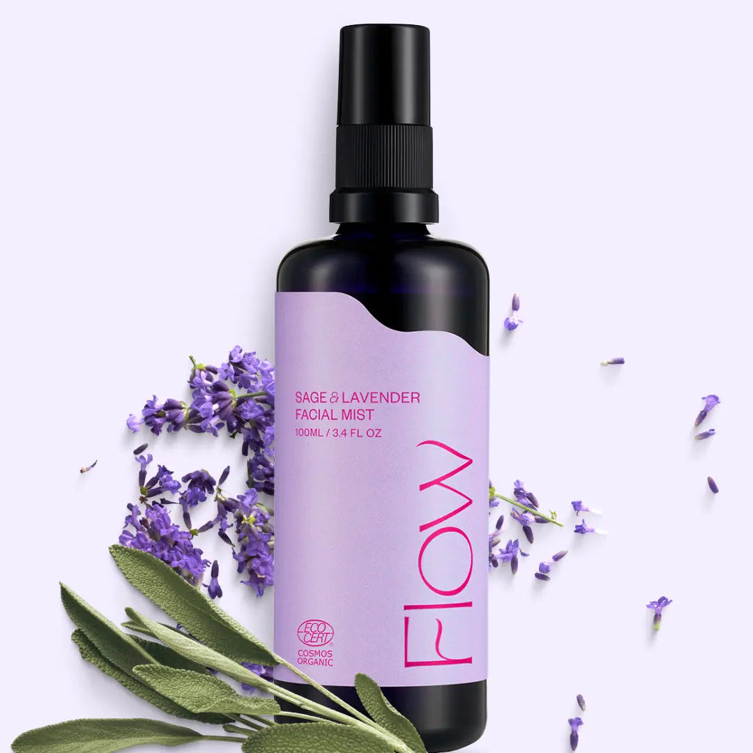 Natuurlijke gezichtsmist lavendel salie groene thee biologisch toner onzuivere huid acne kalmerend hydraterend
