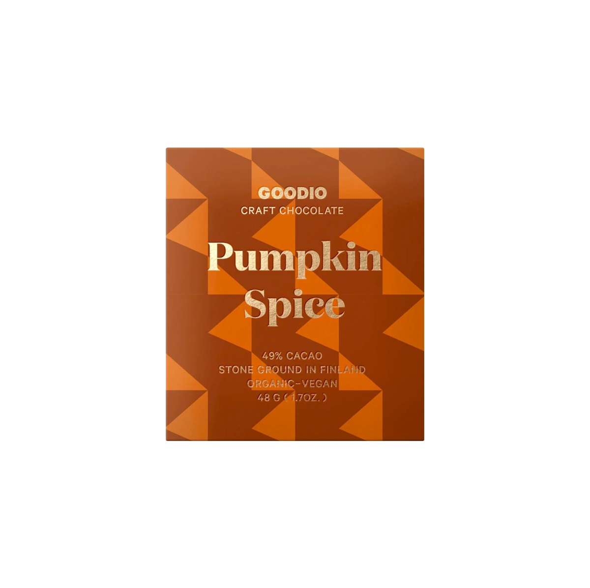 Tablette Goodio Pumpkin Spice 49% dans son emballage