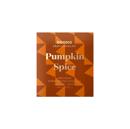 Tablette Goodio Pumpkin Spice 49% dans son emballage
