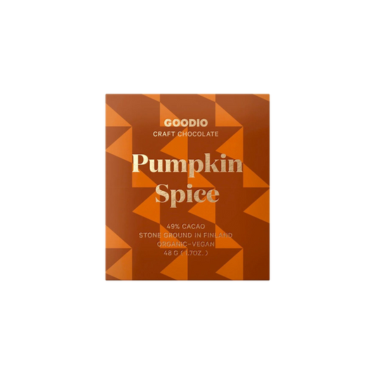 Tablette Goodio Pumpkin Spice 49% dans son emballage