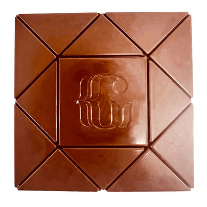 Tablette de chocolat Goodio Pumpkin Spice 49% déballée