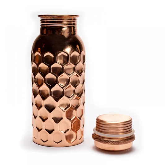 Hammered Copper Water Bottle 500 ml - product photo 2