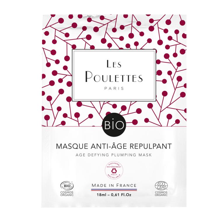 Les Poulettes biologisch anti-age sheetmasker voor een vollere huid
