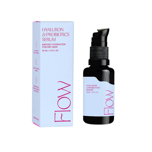 Flow Hyaluron Probiotics Serum 30ml fles verpakking hydratatie huidverzorging