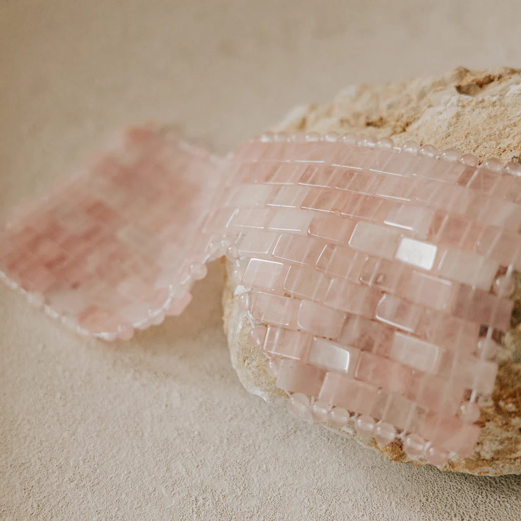 Moonie Rose Quartz Eye Mask