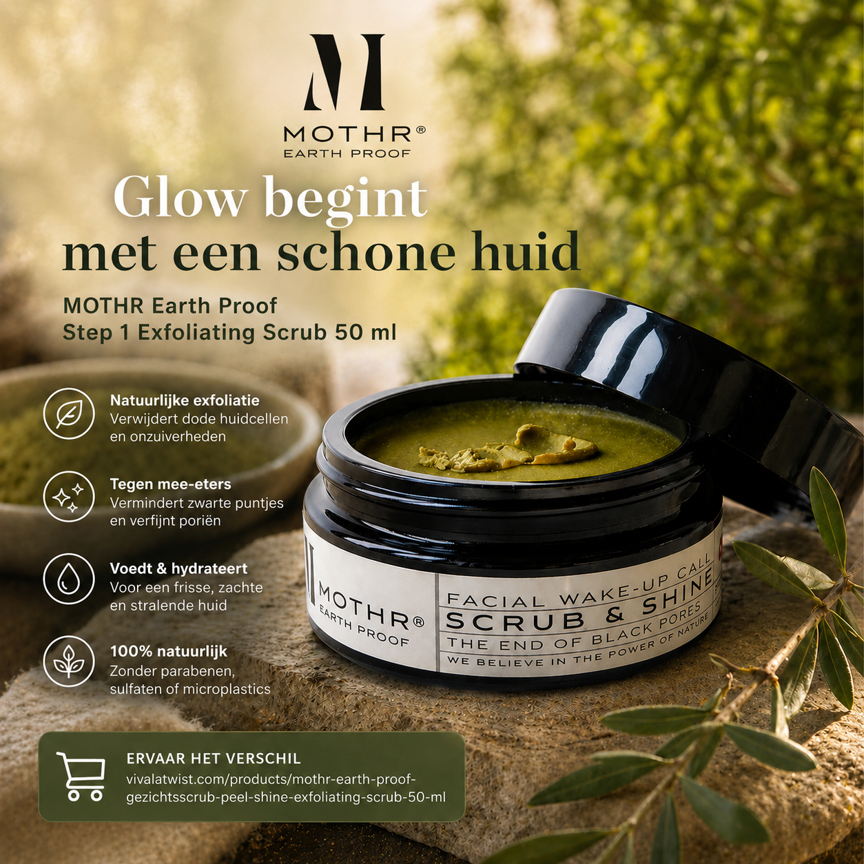 Luxe gezichtsscrub voor stralende huid en verfijnde poriën