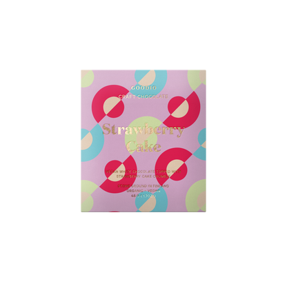 Tablette Goodio Strawberry Cake dans son emballage