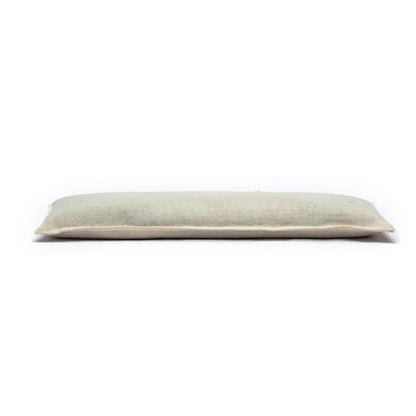When you relax your eyes with an eye pillow like this, your eyebrows, cheekbones and temples can relax too.